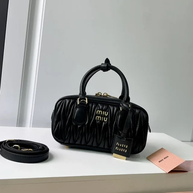 Miu Miu Arcadie matelassé nappa leather regular bag
