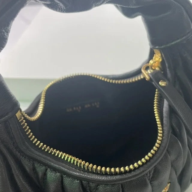 Miu Miu Wander Matelassé Nappa Leather Mini Hobo Bag