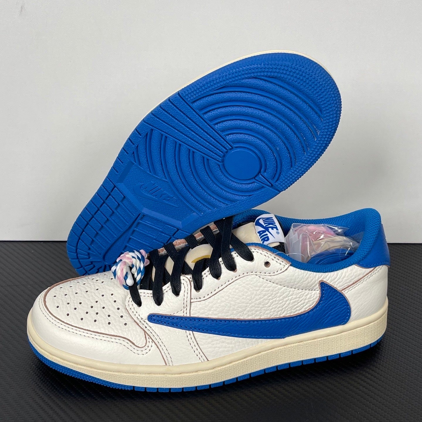 Jordan 1 Retro Low OG SP Fragment x Travis Scott Sail Military Blue