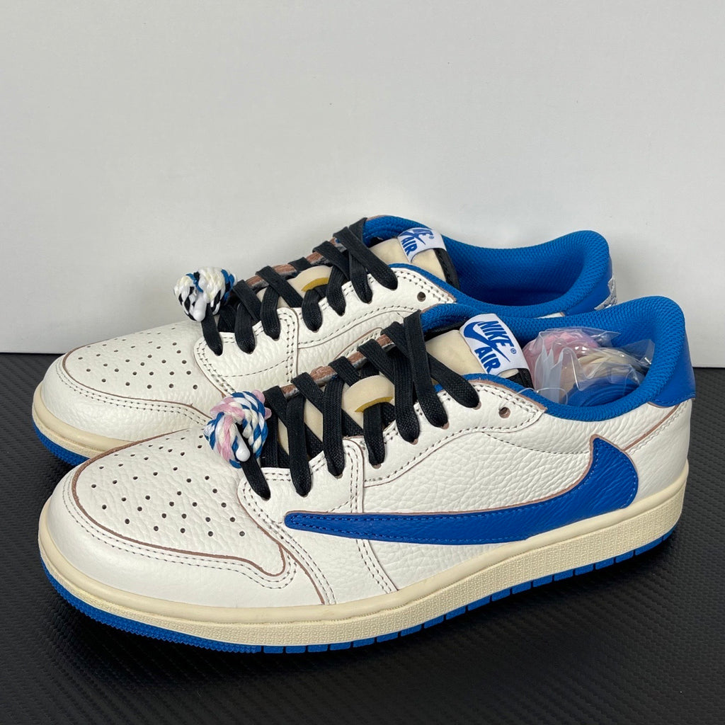 Jordan 1 Retro Low OG SP Fragment x Travis Scott Sail Military Blue