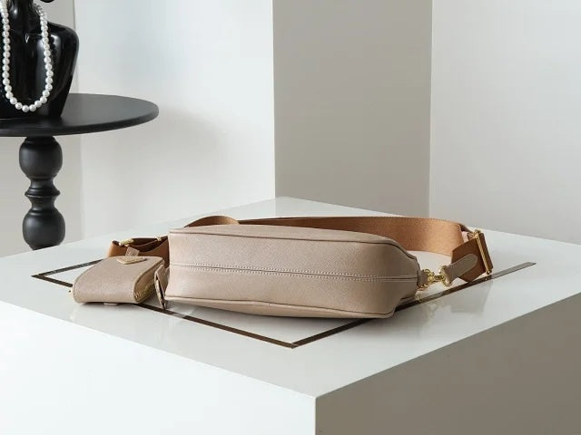 Prada Re-Edition 2005 Nylon Bag Cameo Beige