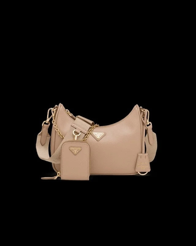 Prada Re-Edition 2005 Nylon Bag Cameo Beige